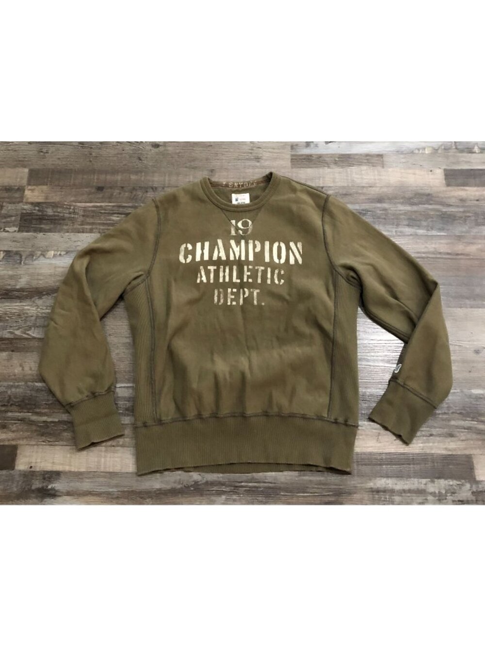 Champion Todd Snyder Collab Mens Large Green Crewneck Sweatshirt